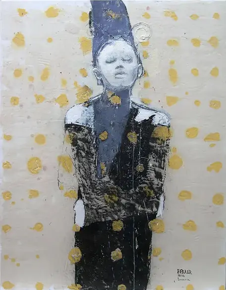 Lunaria, Mixed media on canvas, 2004