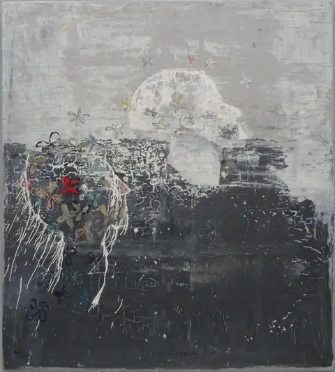 Rêve blanc, Acrylic and oil on linen canvas, 2019